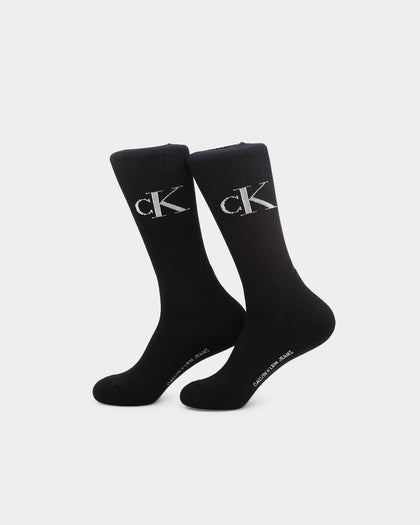 Calvin Klein 1/2 Terry Cushion Crew Sock 3 Pack Black Assorted