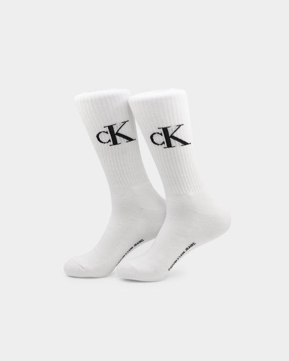 Calvin Klein 1/2 Terry Cushion Crew Sock 3 Pack White