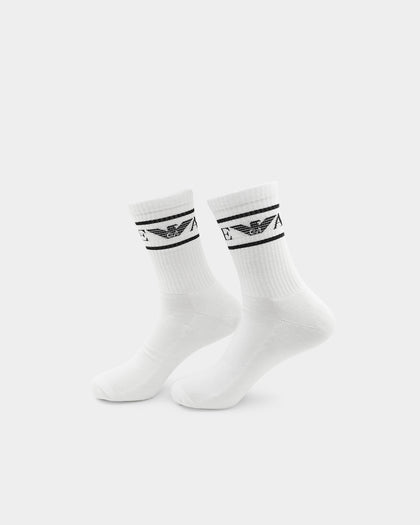 Emporio Armani T50 Socks 2 Pack White/Black