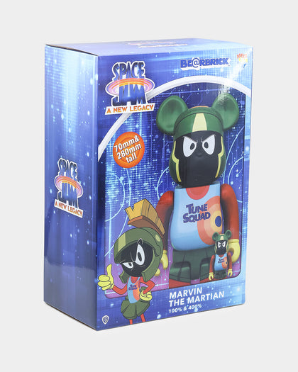 Medicom Toy Be@rbrick X Looney Tunes Marvin the Martian 100% & 400% Figure Set Multi-Coloured
