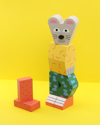 Areaware Kids' Block Party Mouse Multi