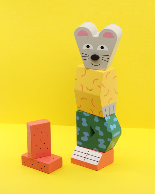 Areaware Kids' Block Party Mouse Multi