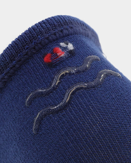 Tommy Hilfiger Breton Stripe 2 Pack No Show Socks Navy