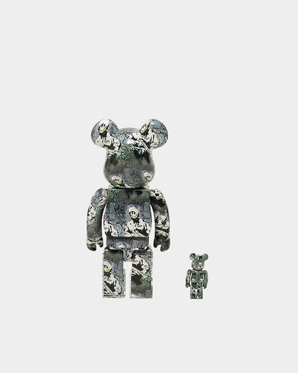Medicom Toy Be@rbrick X Brandalism Riot Cop 100% & 400% Figure Set Multi-Coloured