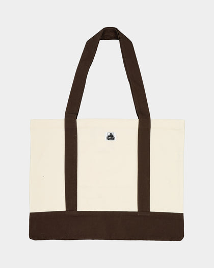 X-Large 91 Contrast Tote Bag Cream/Brown