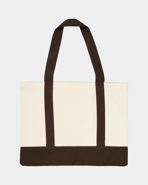 X-Large 91 Contrast Tote Bag Cream/Brown