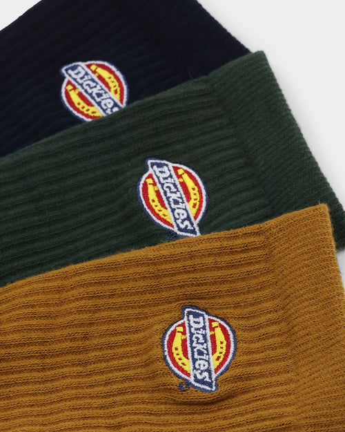 Dickies H.S Rockwood Socks 3 Pack Multi-Coloured
