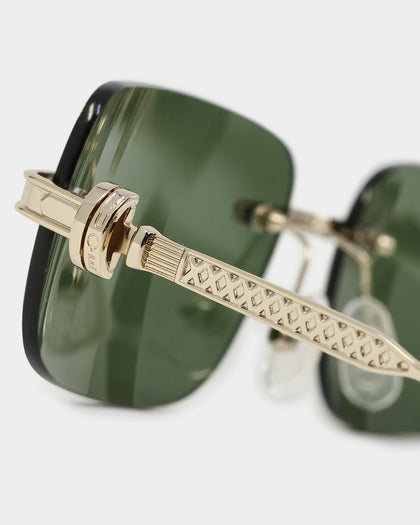 NUQE Uncut Sunglasses Gold/Green