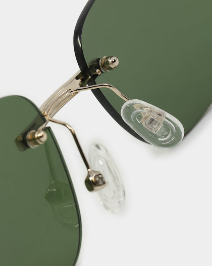 NUQE Uncut Sunglasses Gold/Green