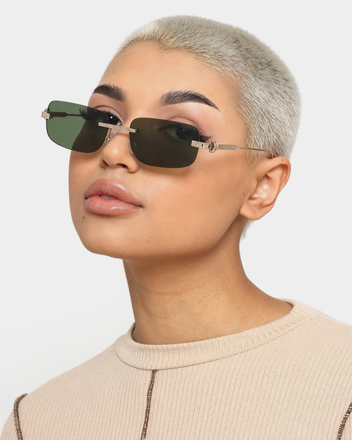 NUQE Uncut Sunglasses Gold/Green