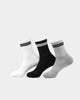 EN ES KIDS Kid's Stripe Socks 3 Pack White/Black/Grey