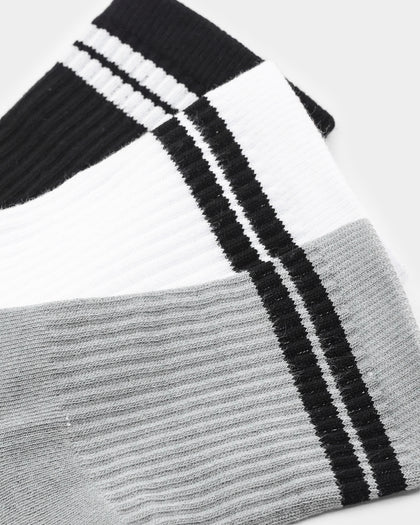 EN ES KIDS Kid's Stripe Socks 3 Pack White/Black/Grey