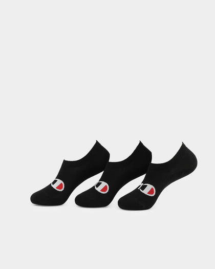 Champion Life Script Sneaker Sock 3 Pack Black