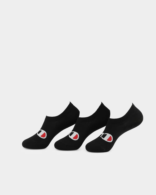 Champion Life Script Sneaker Sock 3 Pack Black