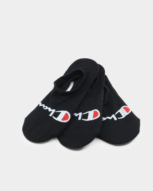 Champion Life Script Sneaker Sock 3 Pack Black