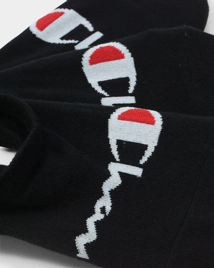Champion Life Script Sneaker Sock 3 Pack Black