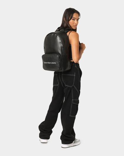 Calvin Klein Monogram Soft Campus Backpack Black
