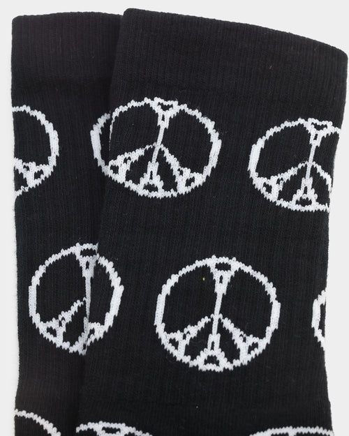 Carre Peace All Over Sport Socks Black