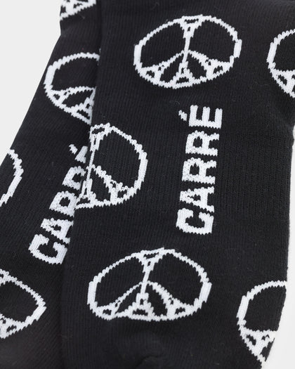 Carre Peace All Over Sport Socks Black