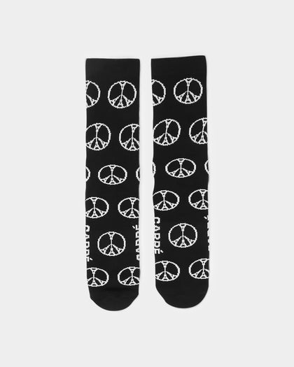 Carre Peace All Over Sport Socks Black