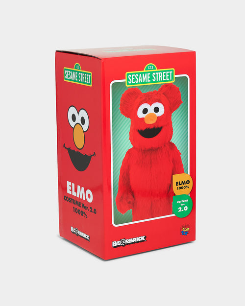 Medicom Toy Be@rbrick X Sesame Street Elmo Costume 2.0 1000% Figure Red