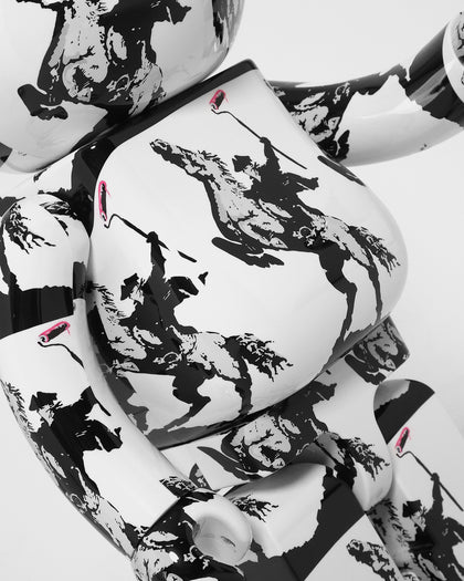 Medicom Toy Be@rbrick X BRandalism Highwayman 1000% Figure Grey