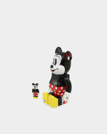 Medicom Toy Be@rbrick X Disney Minnie Mouse 100% & 400% Figure Set Black/Red/White