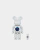 Medicom Toy Be@rbrick X PiL Chrome 100% & 400% Figure Set White/Black