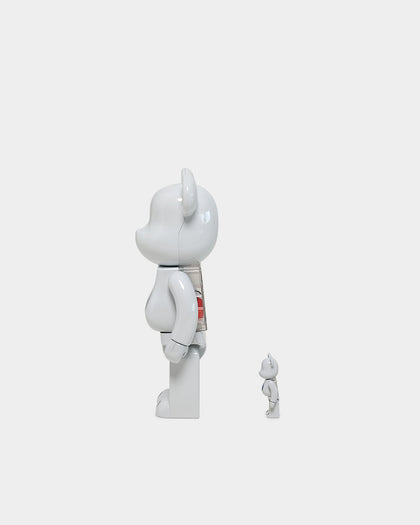 Medicom Toy Be@rbrick X PiL Chrome 100% & 400% Figure Set White/Black