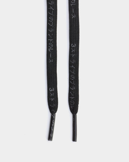 Lacespace Japanese Katakana Laces Black/Reflective
