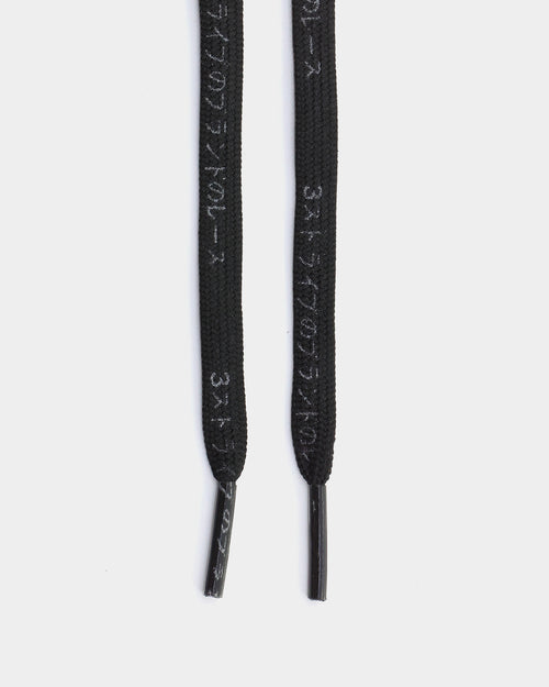 Lacespace Japanese Katakana Laces Black/Reflective