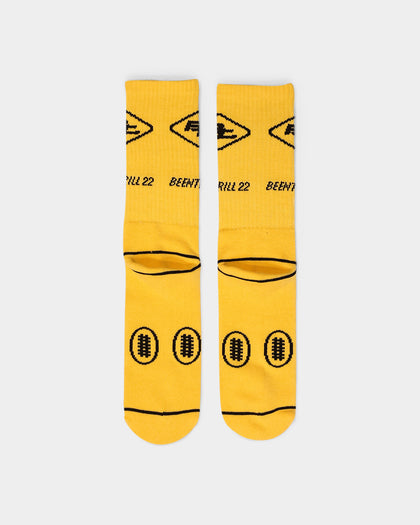 Been Trill Circuitry Socks Yellow