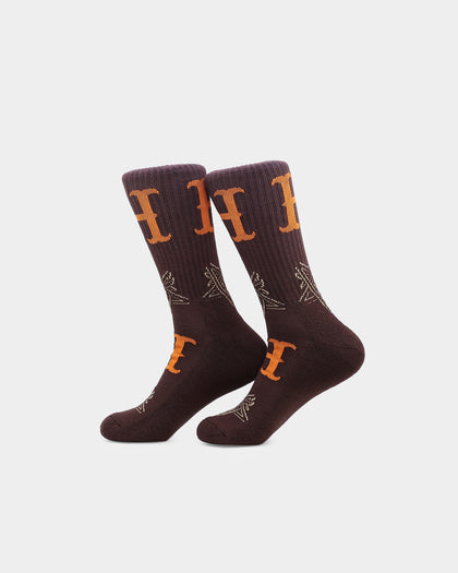 HUF Duality Socks Chocolate