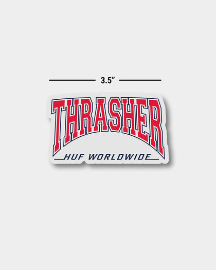 HUF X Thrasher High Point Sticker Red