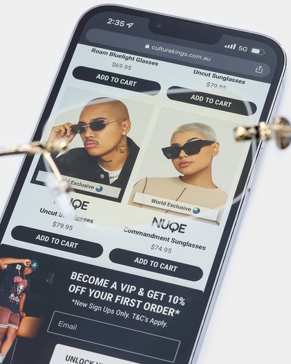 NUQE Uncut Blue Light Glasses Gold/Bluelight