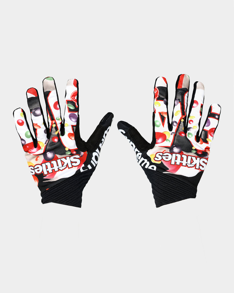Supreme X Skittles X Castelli Cycling Gloves White | Culture Kings US
