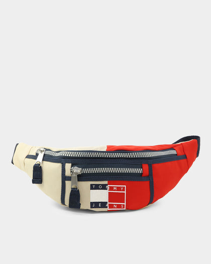 Tommy Jeans Heritage Spliced Bum Bag Deep Crimson