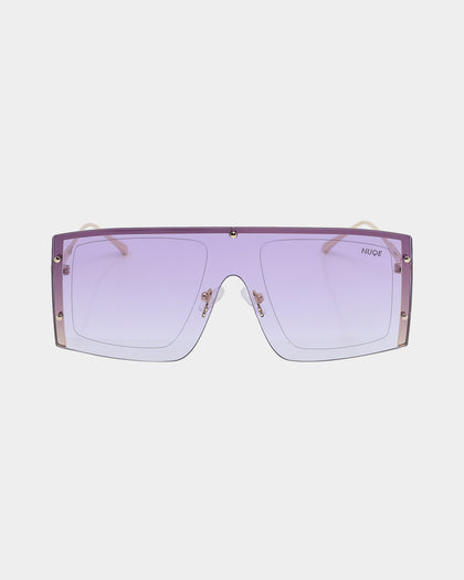 NUQE As IF Sunglasses Gold/Lilac