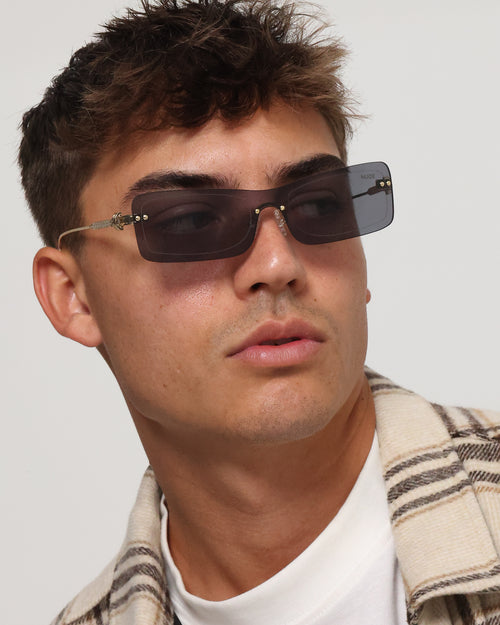 NUQE Razr Sunglasses Black/Gold