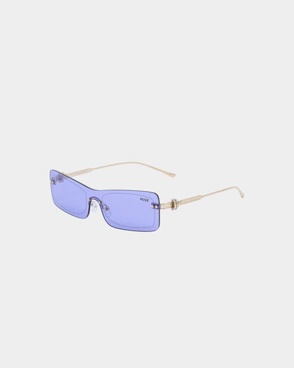 NUQE Razr Sunglasses Gold/Lilac