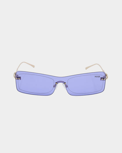 NUQE Razr Sunglasses Gold/Lilac