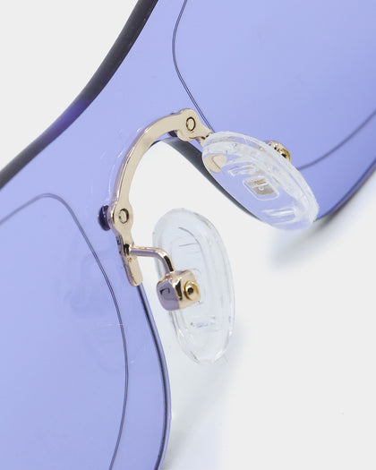 NUQE Razr Sunglasses Gold/Lilac