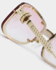 NUQE Velvet Sunglasses Peach/Gold