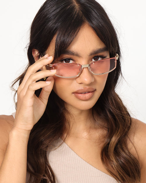NUQE Velvet Sunglasses Peach/Gold