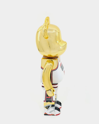 Medicom Toy Be@Rbrick Jordan '92 Team USA Chrome Version 1000% Gold