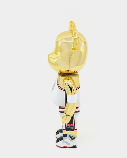 Medicom Toy Be@Rbrick Jordan '92 Team USA Chrome Version 1000% Gold