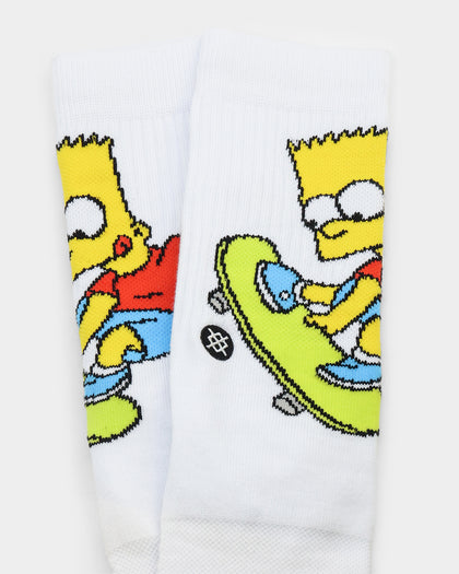 Stance Stance X The Simpsons Bart Crew Socks White