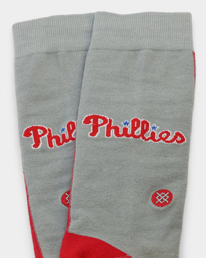 Stance Philadelphia Phillies Split Crew Socks Red