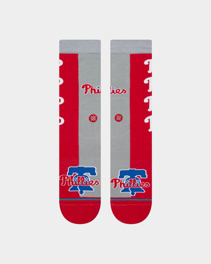 Stance Philadelphia Phillies Split Crew Socks Red