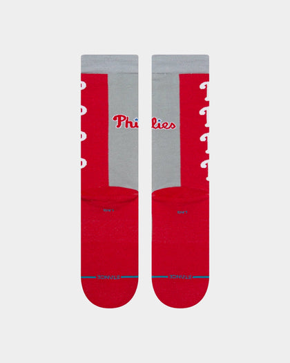Stance Philadelphia Phillies Split Crew Socks Red